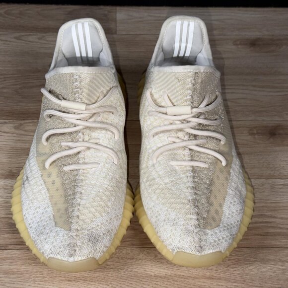 Adidas Yeezy Boost 350 V2 Natural Shoes Mens Size 10.5 Cream Sneakers FZ5246 - Picture 6 of 15